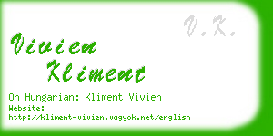 vivien kliment business card